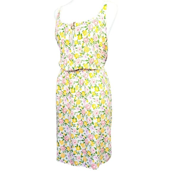 Spring Fling: Women's 2X J for Justice Sleeveless Floral Dress Chic Zipper Front - Picture 3 of 12